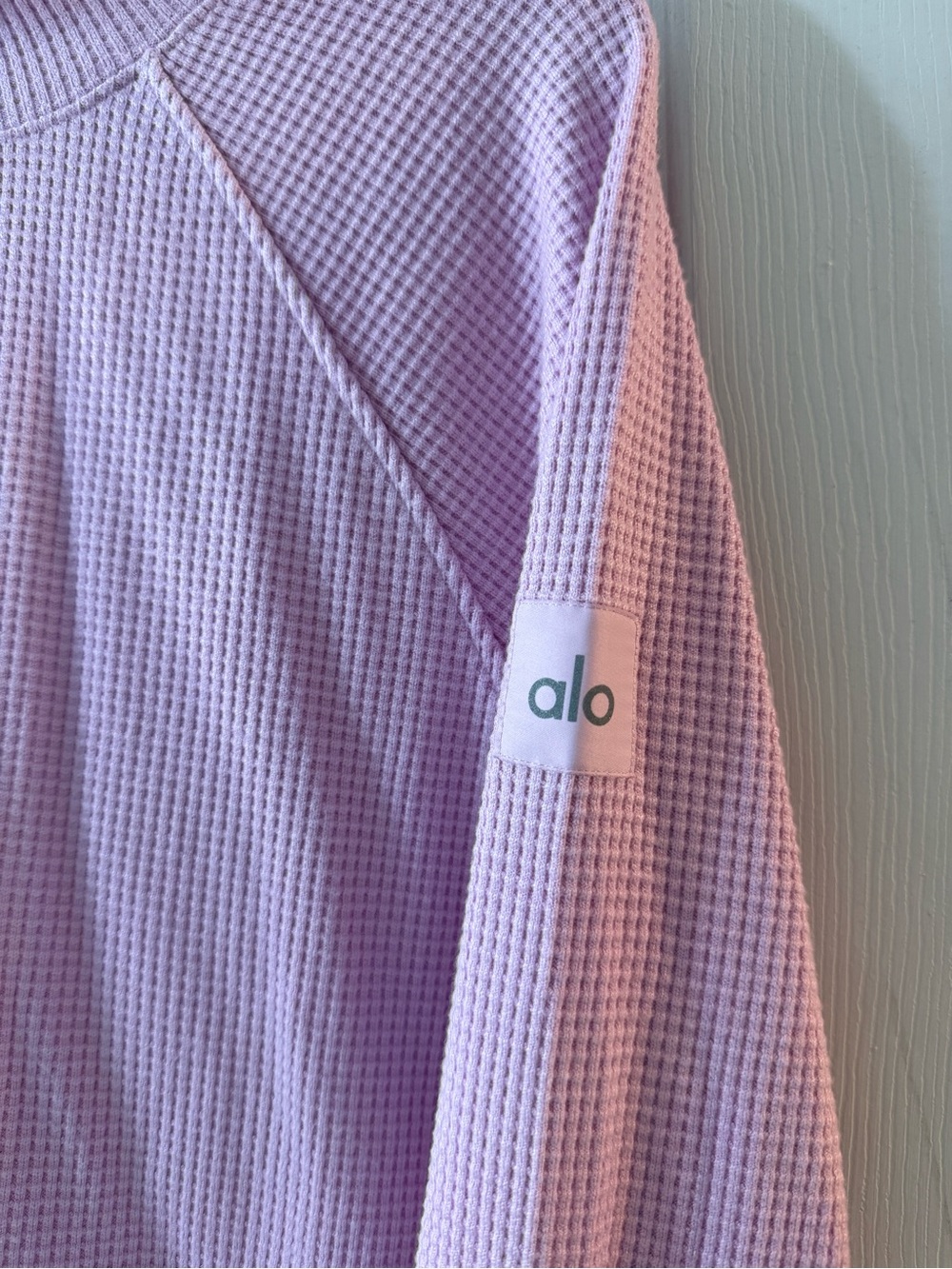 Alo Yoga Pink Waffle Mockneck